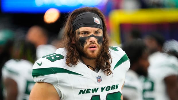 Jets' FB Nick Bawden (48)